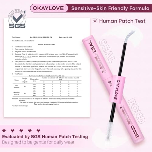 OKAYLOVE Lash Cluster Glue – 2-in-1 Waterproof Bond & Seal for Eyelash Clusters, 150H+ Hold