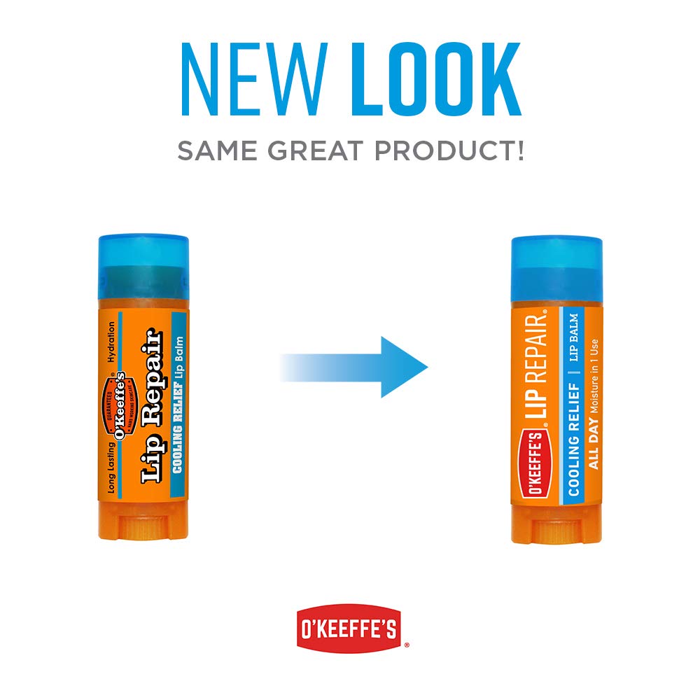 O'Keeffe's Cooling Relief Lip Repair Lip Balm Stick – Pack of 10