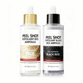 OLACLUK Peel Shot Glow Rice Ampoule Duo – White & Black Rice Exfoliators for Hydration & Pore Care
