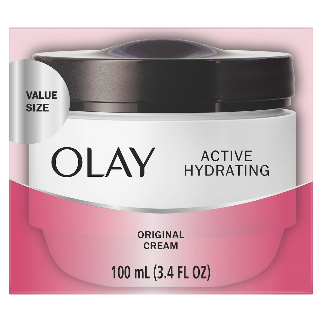Olay Active Hydrating Cream – Face Moisturizer, 3.4 fl oz | 48-Hour Hydration