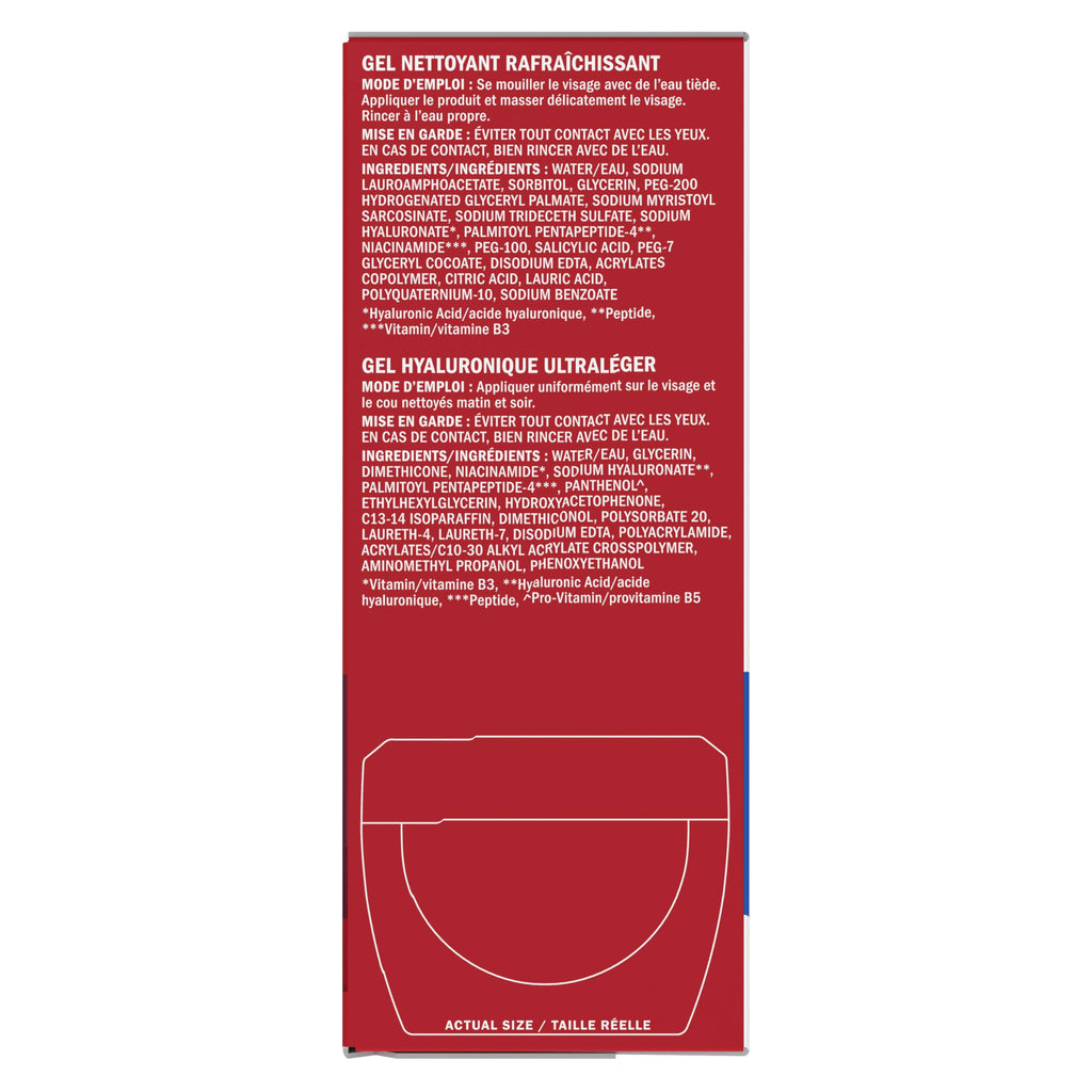 Olay Hyaluronic Duo Pack – Fragrance-Free Gel Cleanser & Ultralight Gel Moisturizer