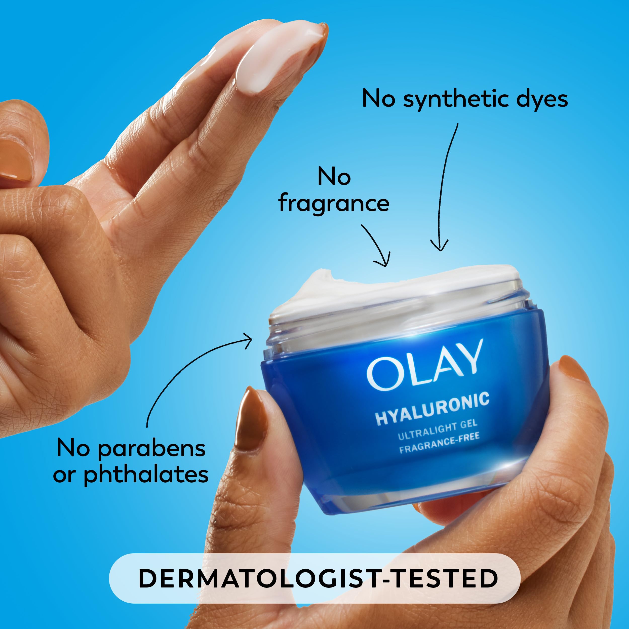 Olay Regenerist Hyaluronic and Peptide 24 Gel Moisturizer – Fragrance-Free, 0.5 oz Trial Size