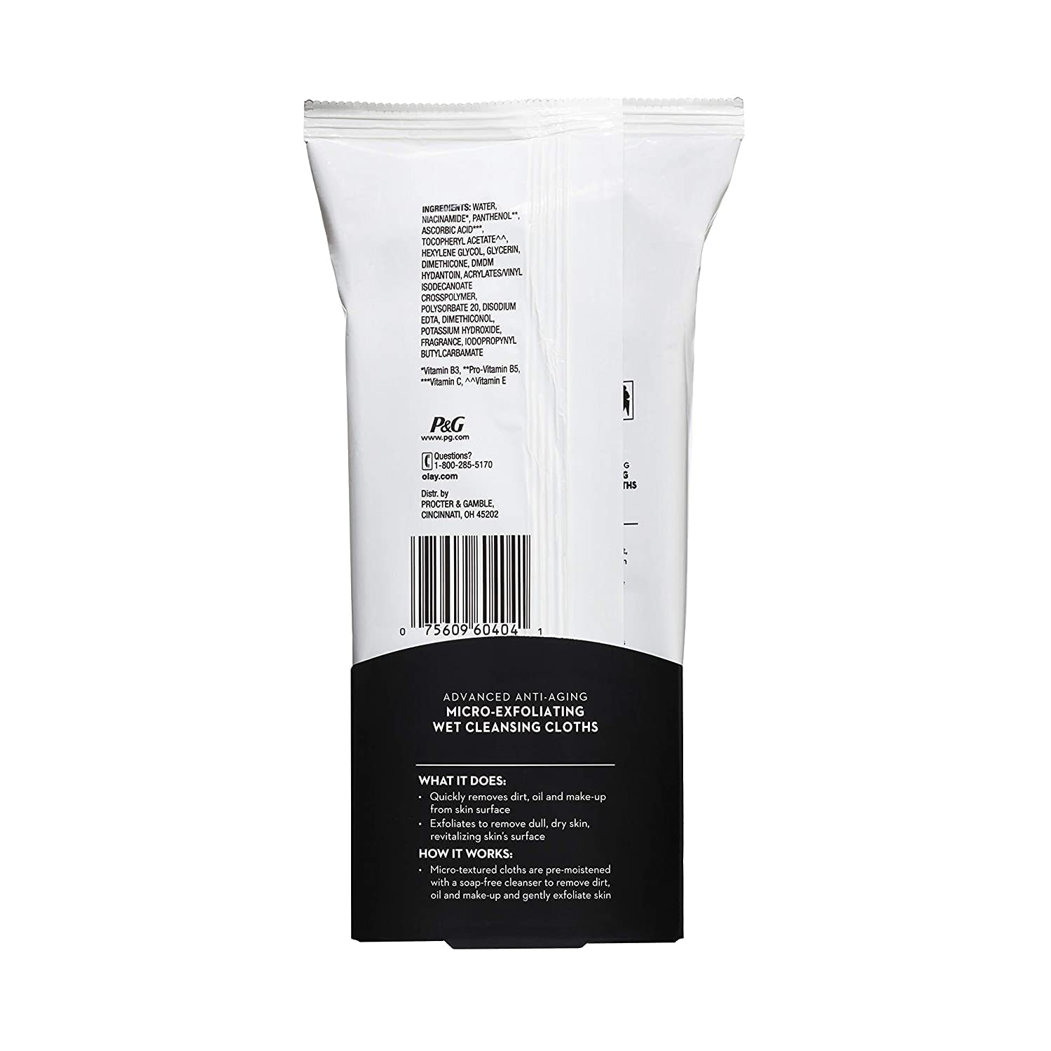 OLAY Regenerist Advanced Anti-Aging Micro-Exfoliating Cleansing Cloths – Pack of 2, 30 Cloths Each