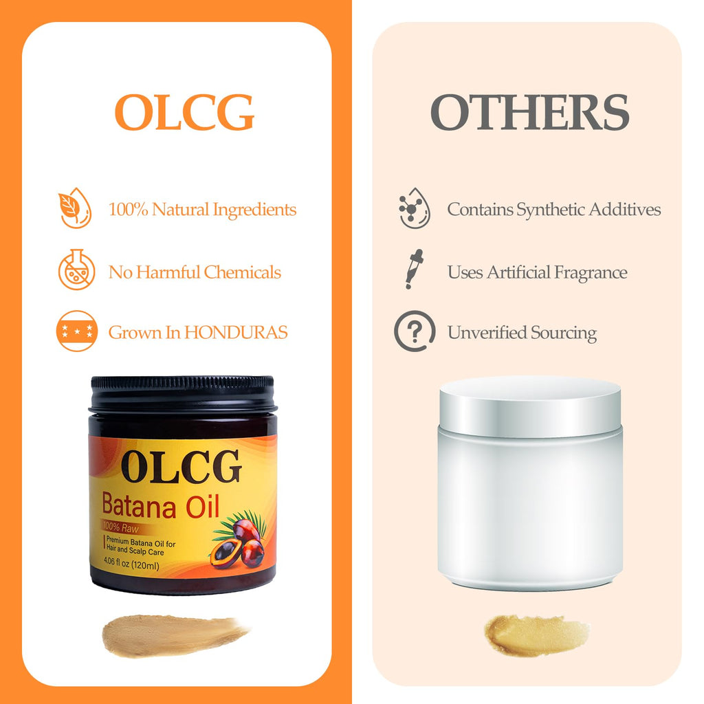 OLCG 100% Raw Batana Oil Paste for Hair Growth – Nourishing, Lightweight Treatment (120ml)