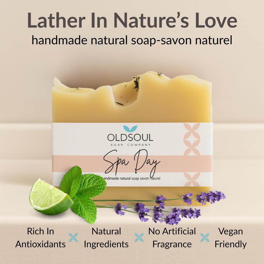 Old Soul Soap Company – Spa Day Soap Collection (4 x 5.8 oz) – Vegan, Deep Cleanse & Nourishing Bars