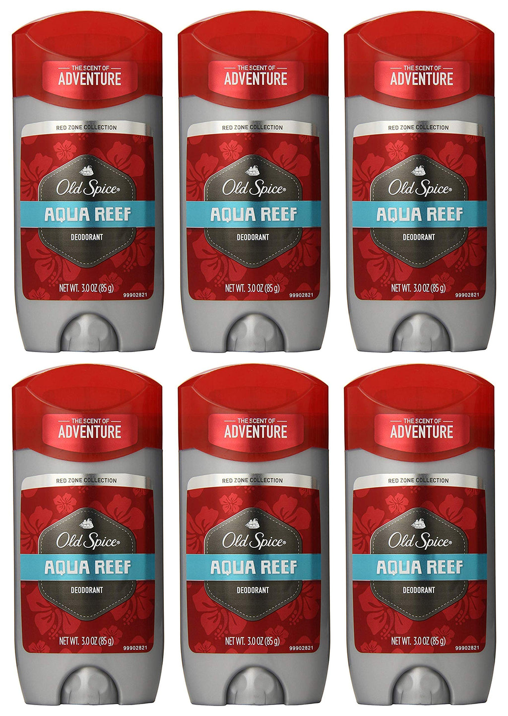 Old Spice Aqua Reef Deodorant 3 oz — Pack of 6 | Fresh, Ocean-Inspired Scent