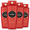 Old Spice Red Collection Captain Scent Body Wash for Men – Pack of 4 (16 oz each)