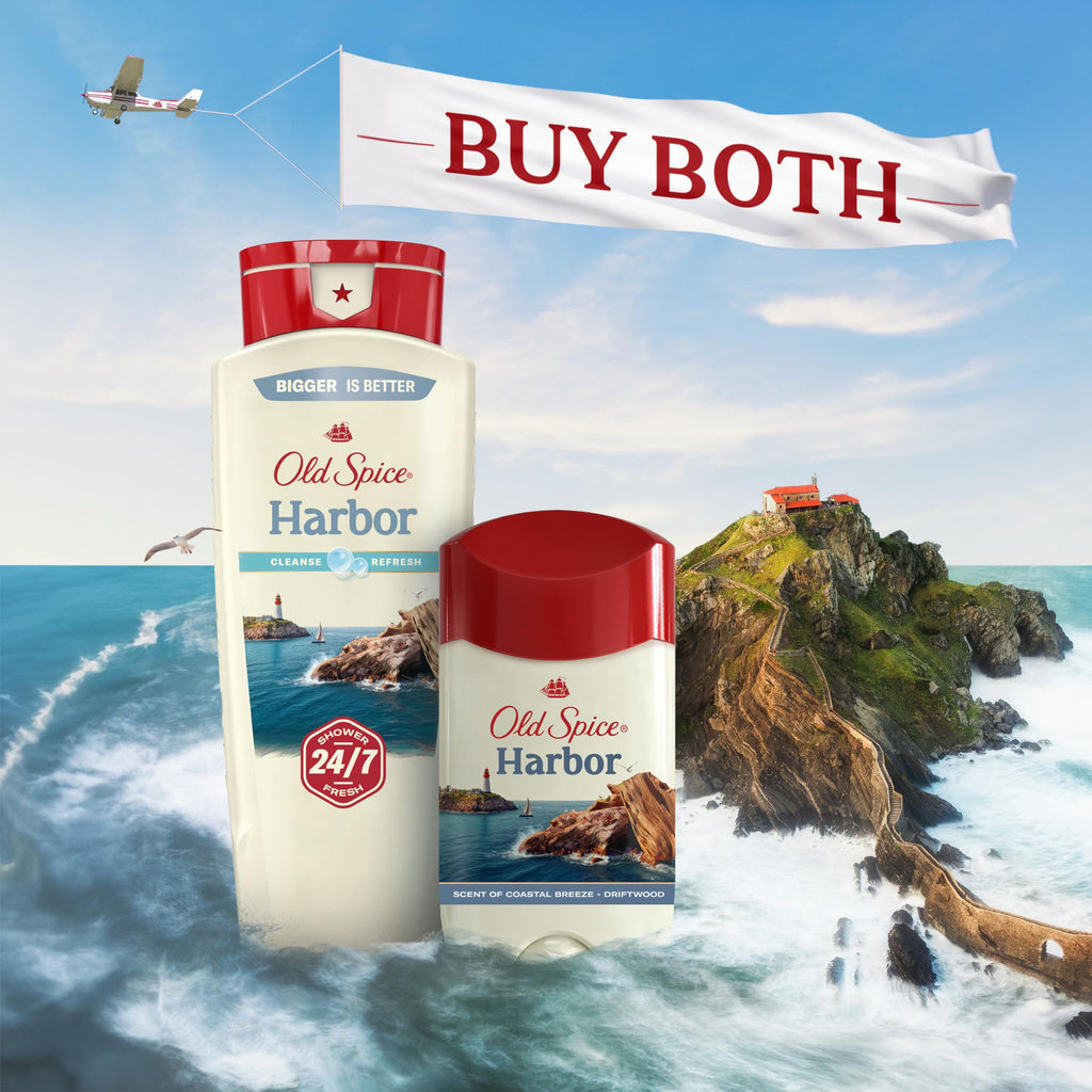 Old Spice Cleansing Body Wash for Men – Harbor with Coastal Breeze & Driftwood, 18 oz (Pack of 4)