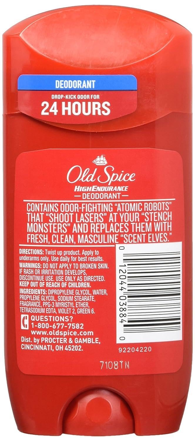 Old Spice High Endurance Deodorant Fresh Scent 3 oz — Pack of 10