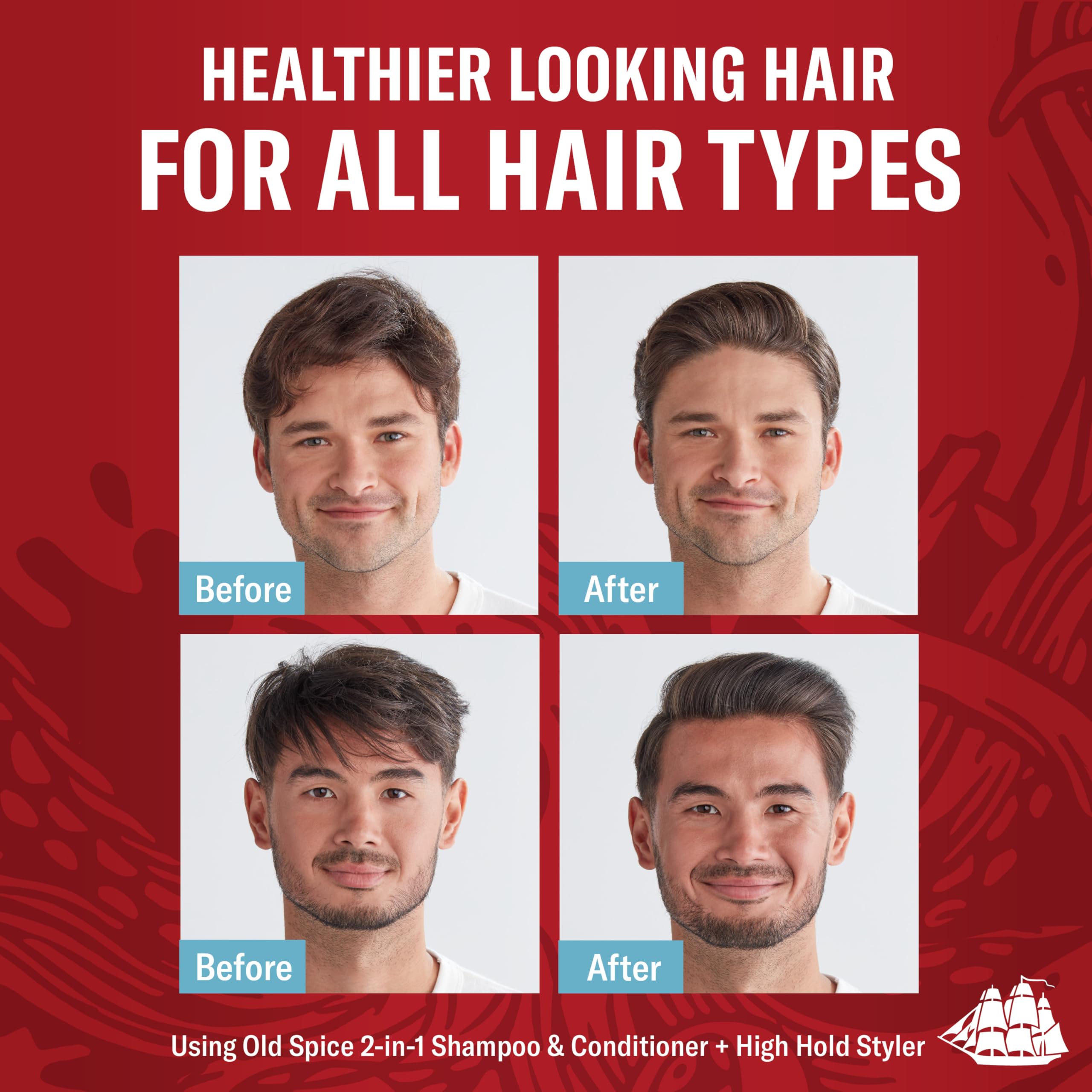 Old Spice Krakengard 2-in-1 Shampoo & Conditioner for Men — Fuller, Healthier Hair (Pack of 6, 13.5 fl oz each)