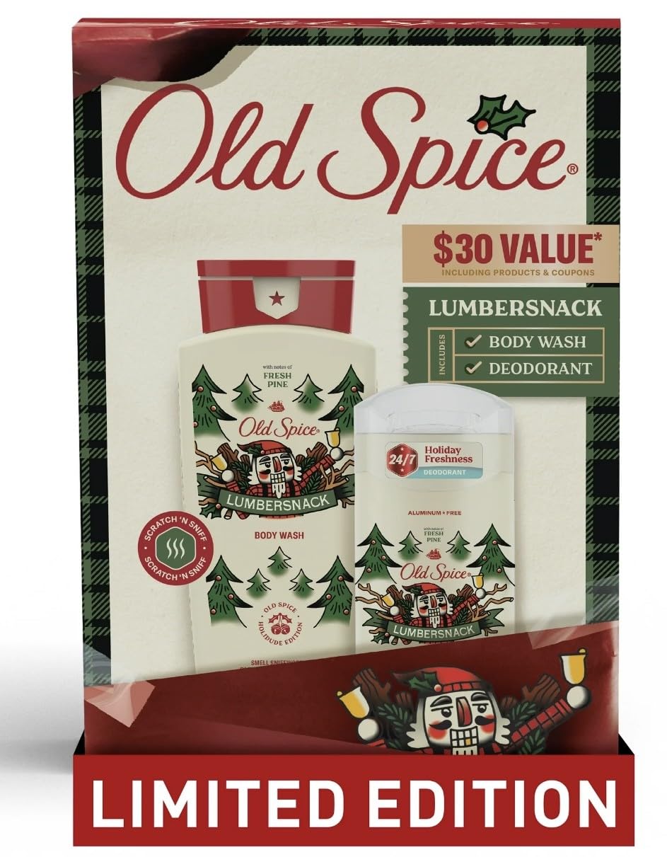 Old Spice Lumbersnack Gift Set – LumberSnack & Snickerdudel Holiday Scents