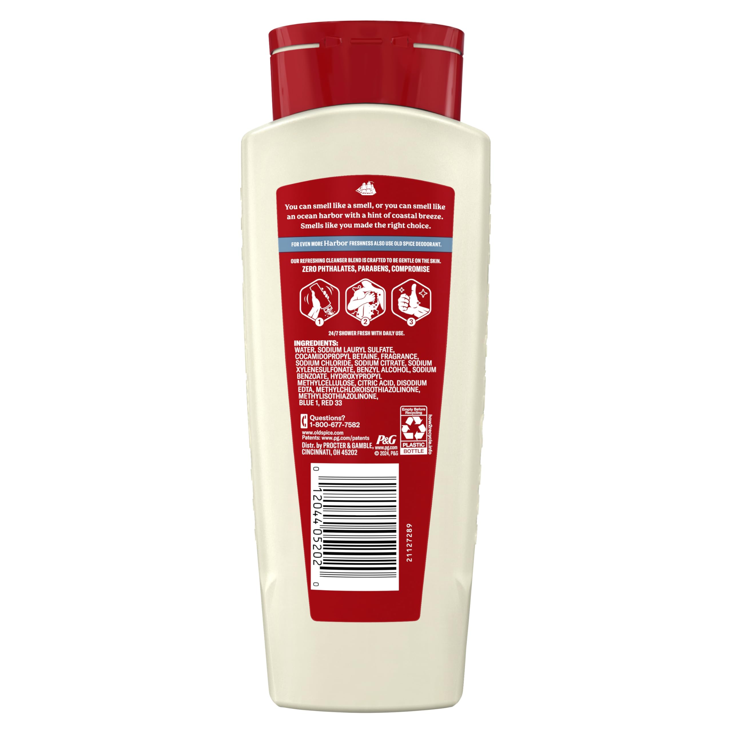 Old Spice Cleansing Body Wash for Men – Harbor with Coastal Breeze & Driftwood, 18 oz (Pack of 4)