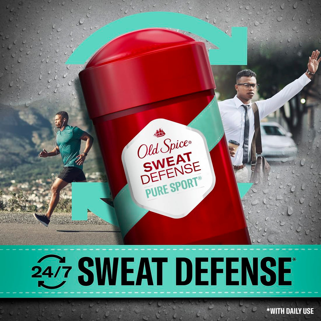Old Spice Anti-Perspirant Pure Sport+ Soft Solid 2.6 oz — 6-Pack
