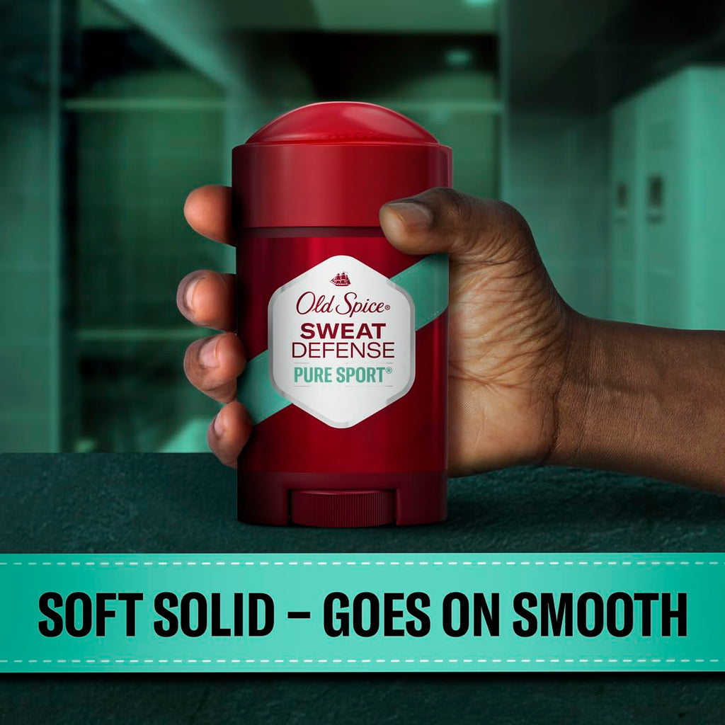 Old Spice Anti-Perspirant Pure Sport+ Soft Solid 2.6 oz — 6-Pack