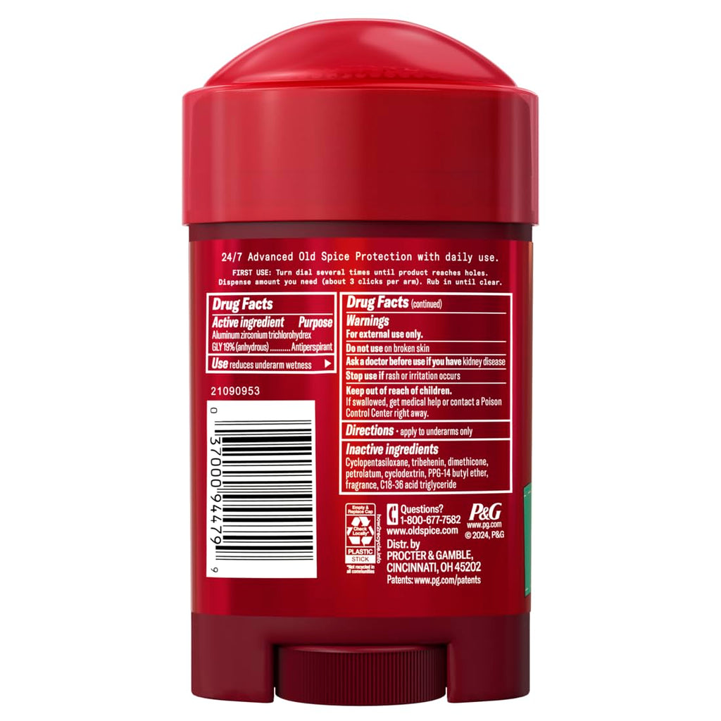 Old Spice Anti-Perspirant Pure Sport+ Soft Solid 2.6 oz — 6-Pack