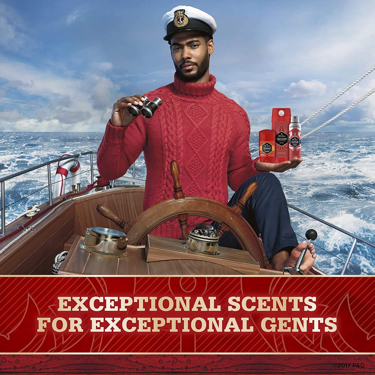 Old Spice Red Collection Captain Scent Body Wash for Men – Pack of 4 (16 oz each)