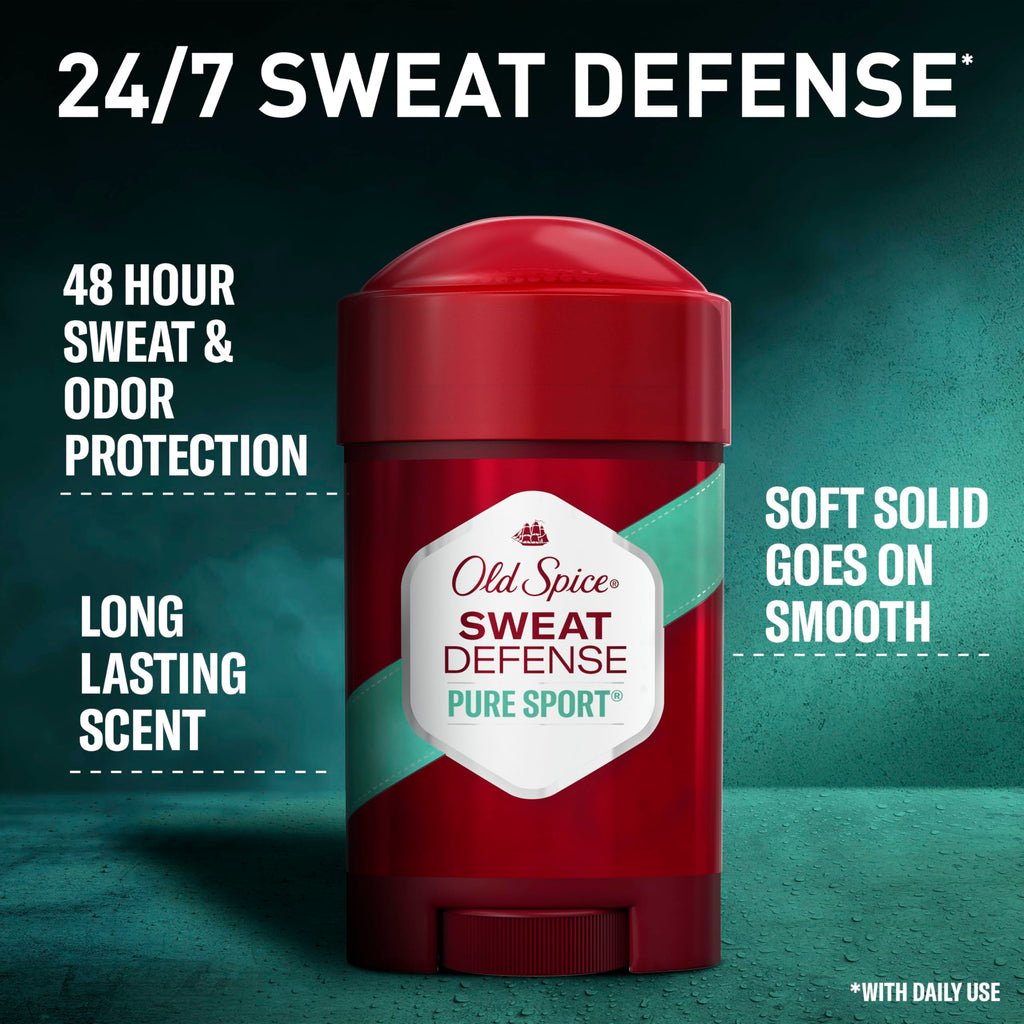 Old Spice Sweat Defense Soft Solid Antiperspirant & Deodorant – 2-Pack, Lemon-Lime, 48 Hour Protection