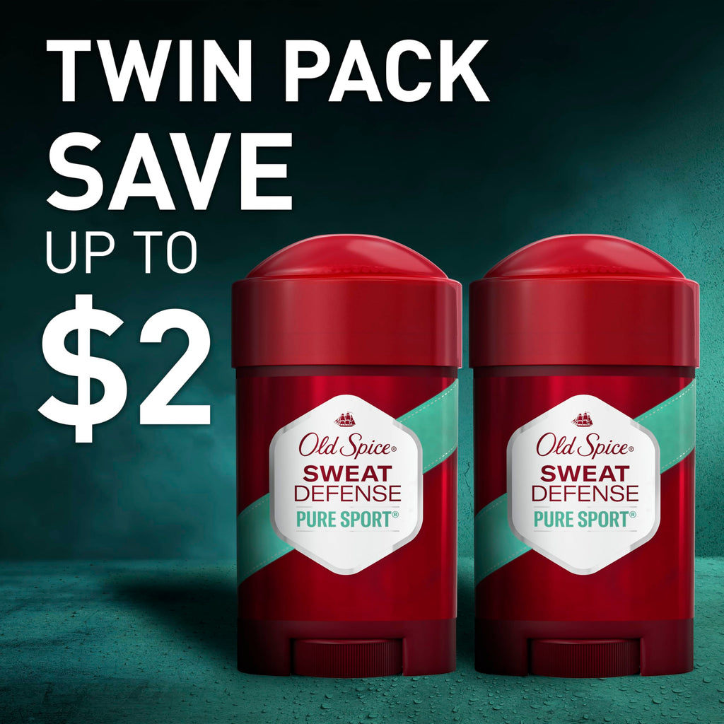 Old Spice Sweat Defense Soft Solid Antiperspirant & Deodorant – 2-Pack, Lemon-Lime, 48 Hour Protection