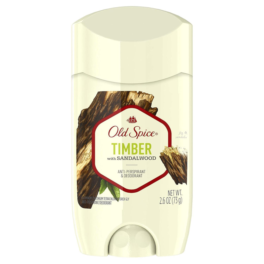 Old Spice Timber Anti-Perspirant & Deodorant Stick – 2.6 oz, Pack of 3 | 24-Hour Protection