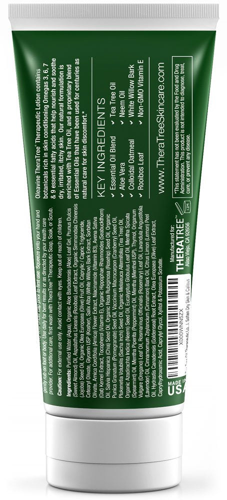Oleavine TheraTree Tea Tree & Neem Oil Lotion – Soothe Irritation & Odor (Pack of 2)