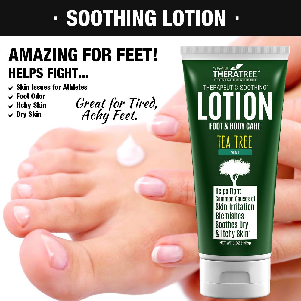 Oleavine TheraTree Tea Tree & Neem Oil Lotion – Soothe Irritation & Odor (Pack of 2)