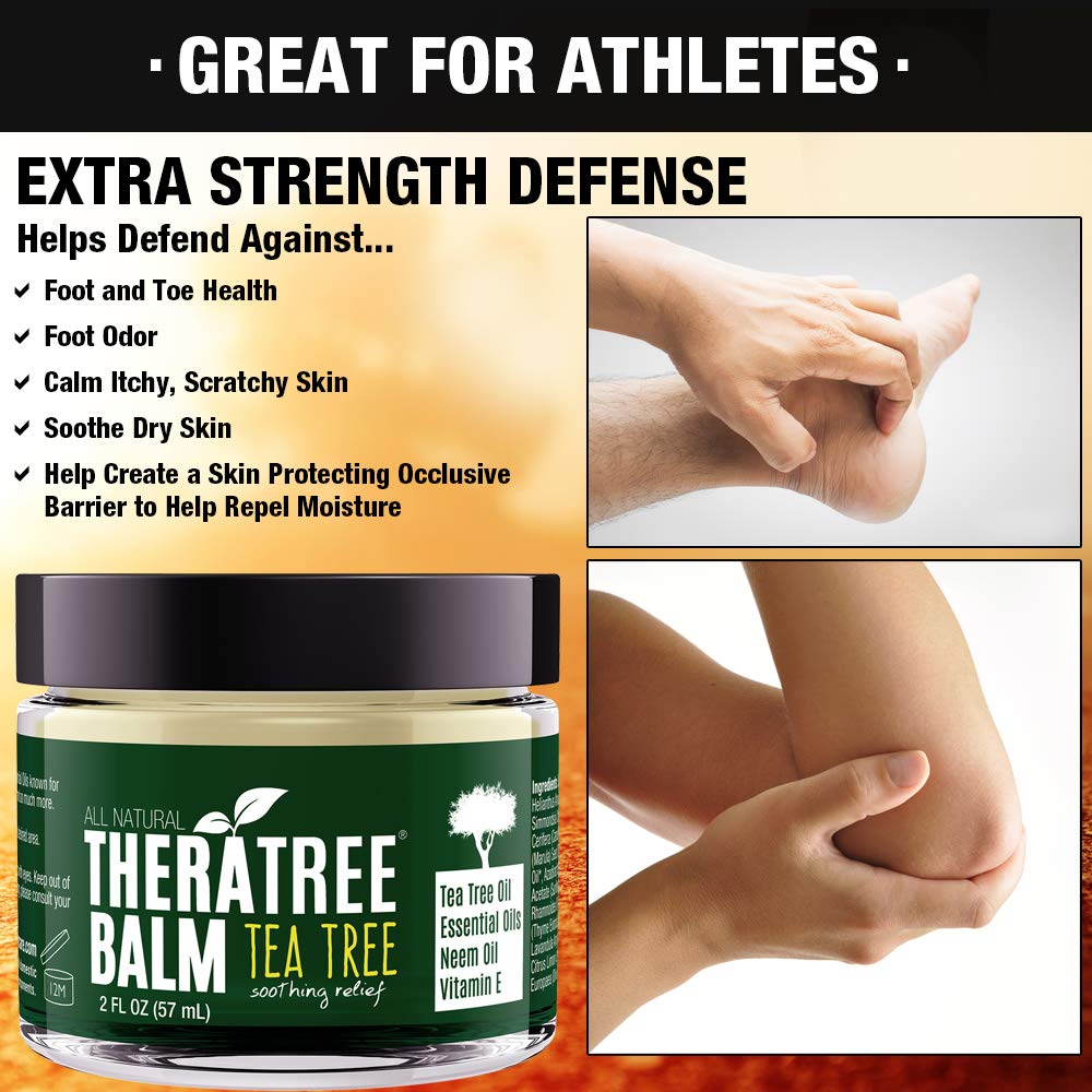 Oleavine TheraTree Tea Tree Oil Balm with Neem Oil – Soothe Dry, Itchy Skin and Irritation