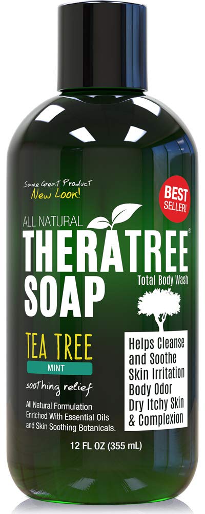 Oleavine TheraTree Tea Tree Oil Soap with Neem Oil – 12oz | Deep Cleanse for Body and Face