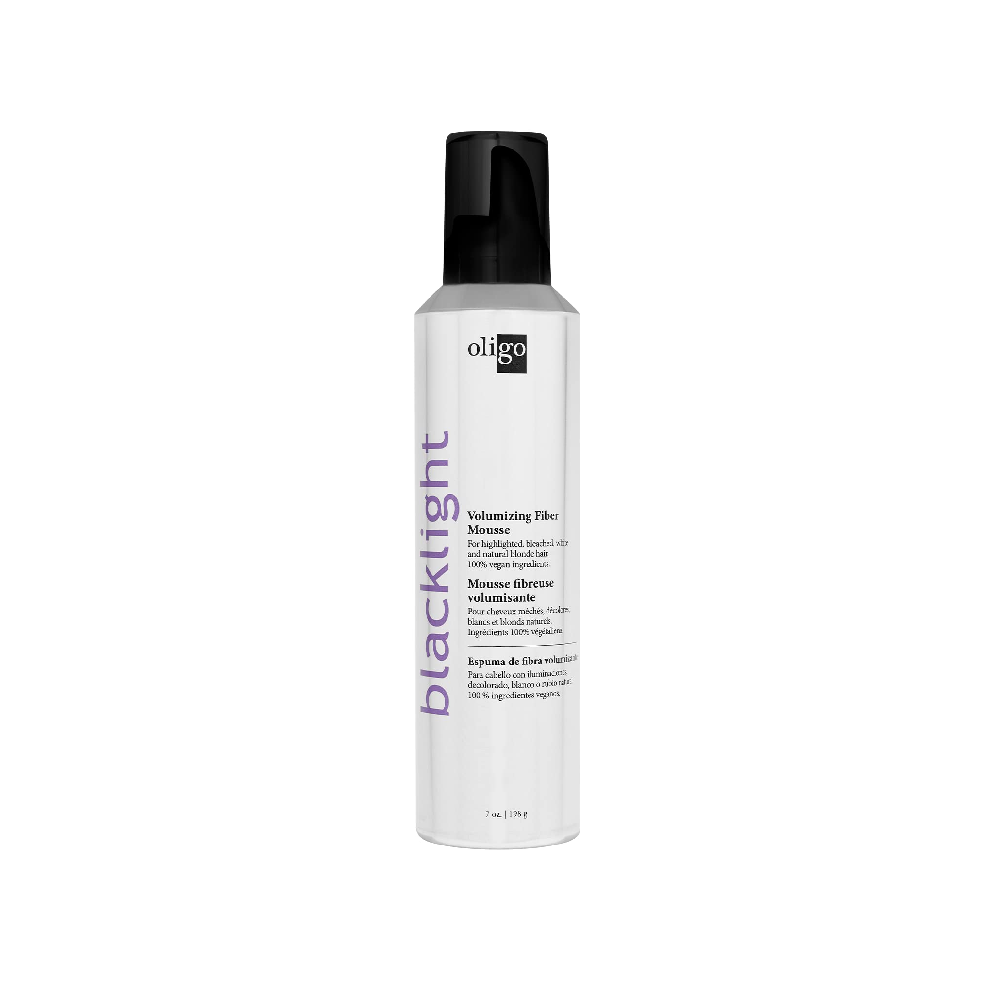 Oligo Professionnel Blacklight Volumizing Fiber Mousse – Non Sticky, Paraben & Sulfate Free, 8.5 oz