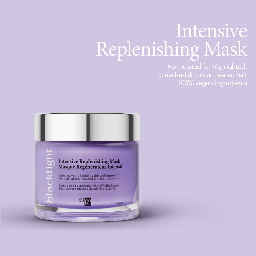 Oligo Professionnel Blacklight Intensive Replenishing Hair Mask – 6.8 oz | Dry & Damaged Hair Care with 11 Amino Acids | Sulfate Free