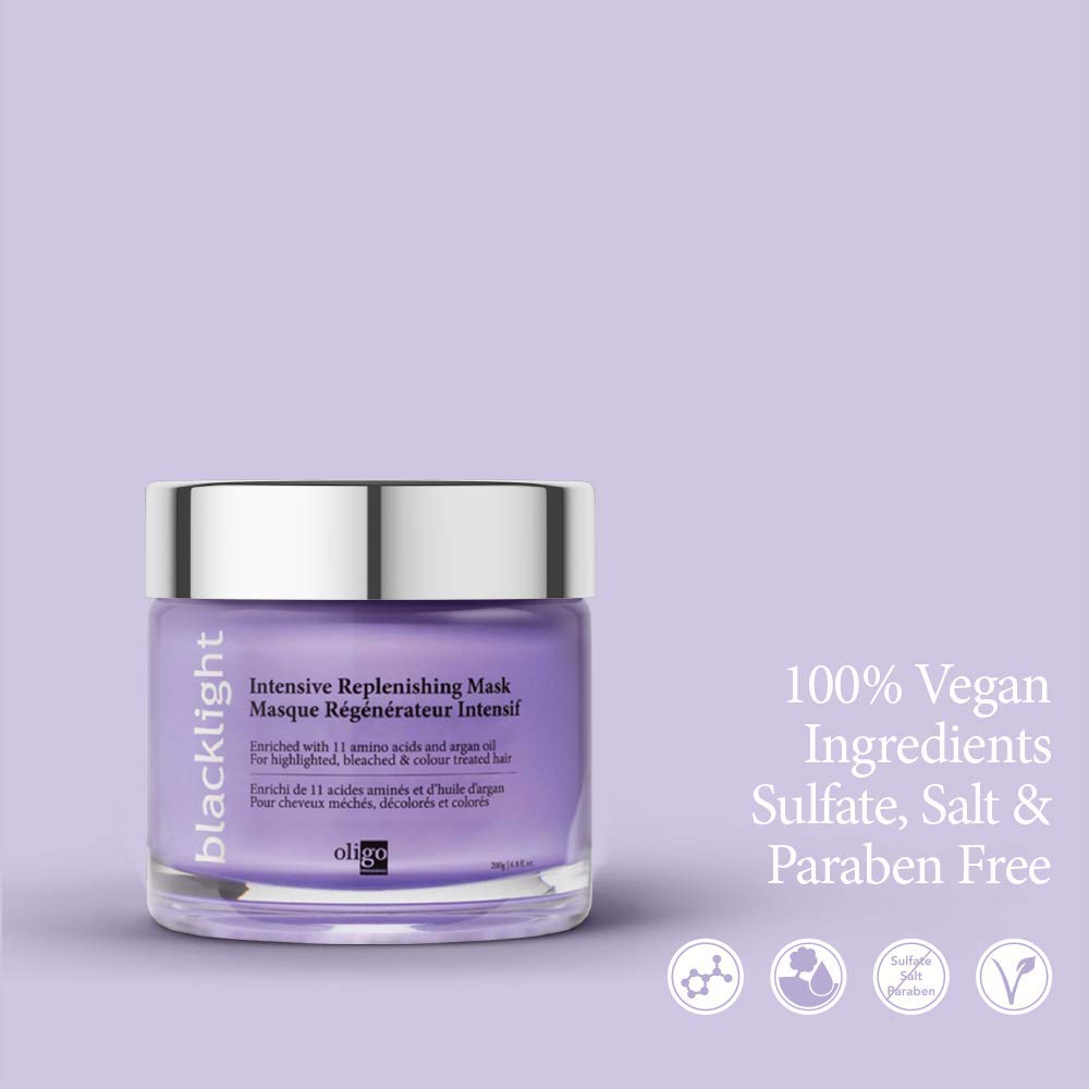 Oligo Professionnel Blacklight Intensive Replenishing Hair Mask – 6.8 oz | Dry & Damaged Hair Care with 11 Amino Acids | Sulfate Free