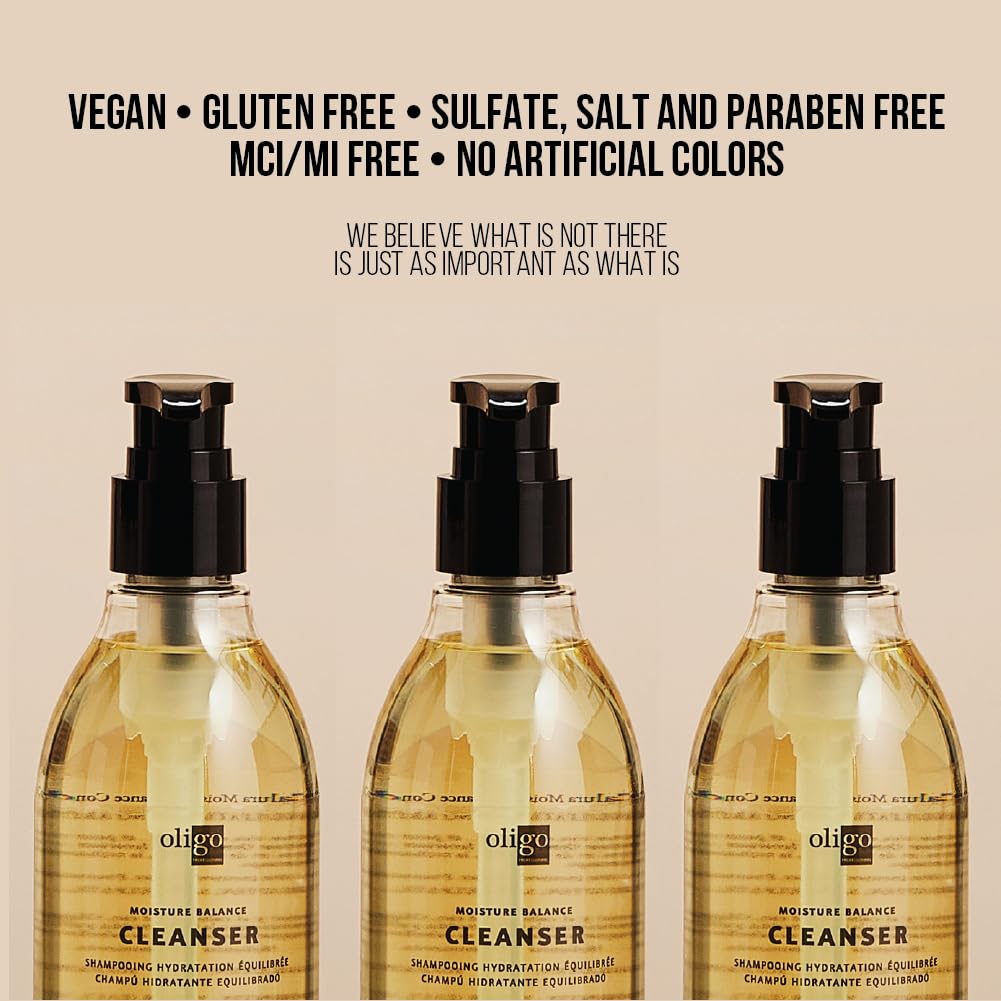 Oligo Professionnel Calura Moisture Balance Cleanser – Sulfate Free Shampoo, Vegan & Color Safe | 8.5oz