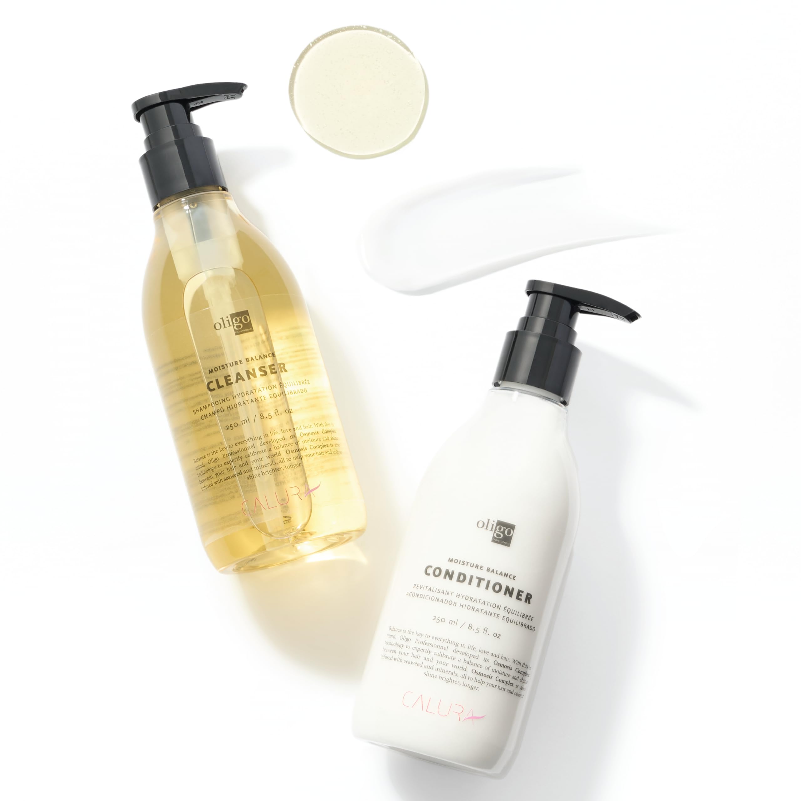 Oligo Professionnel Calura Moisture Balance Cleanser & Conditioner Duo – Sulfate-Free, Vegan, Color Safe, 8.5oz