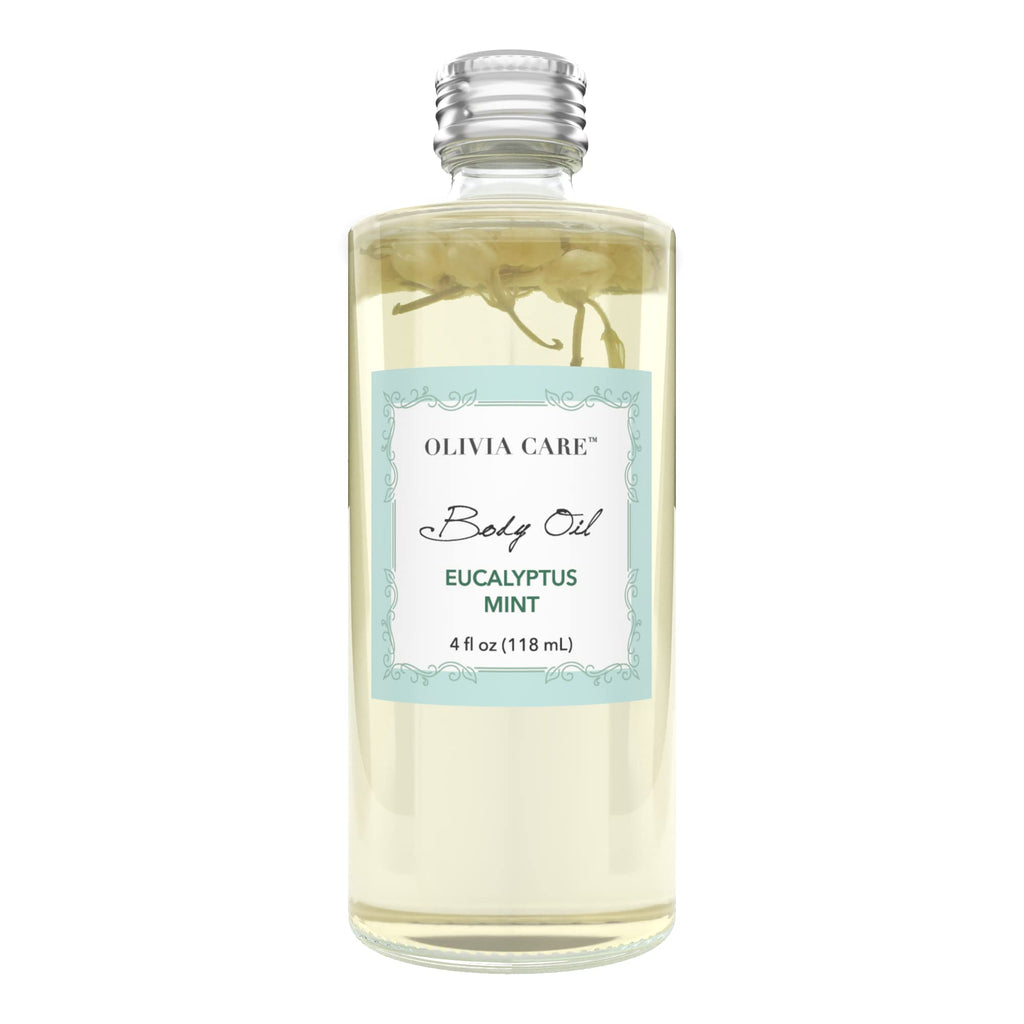 Olivia Care Body Oil Eucalyptus Mint – Vegan Hydration with Vitamin E, K & Omegas