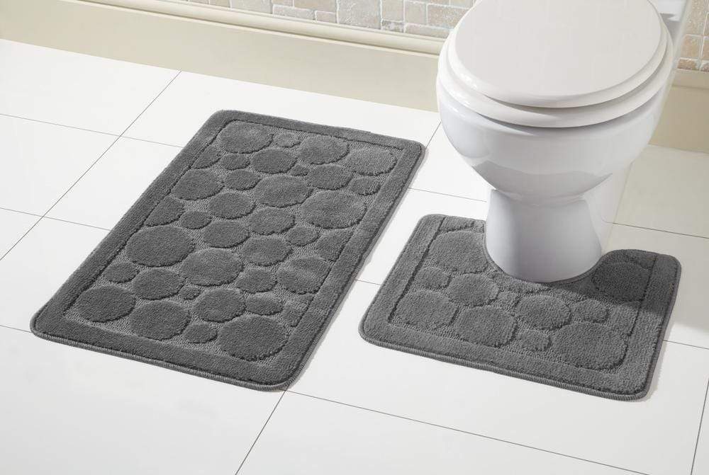 OLIVIA ROCCO Cali Bath Mat And Pedestal Set Ultra Soft Non Slip Highly Absorbent
