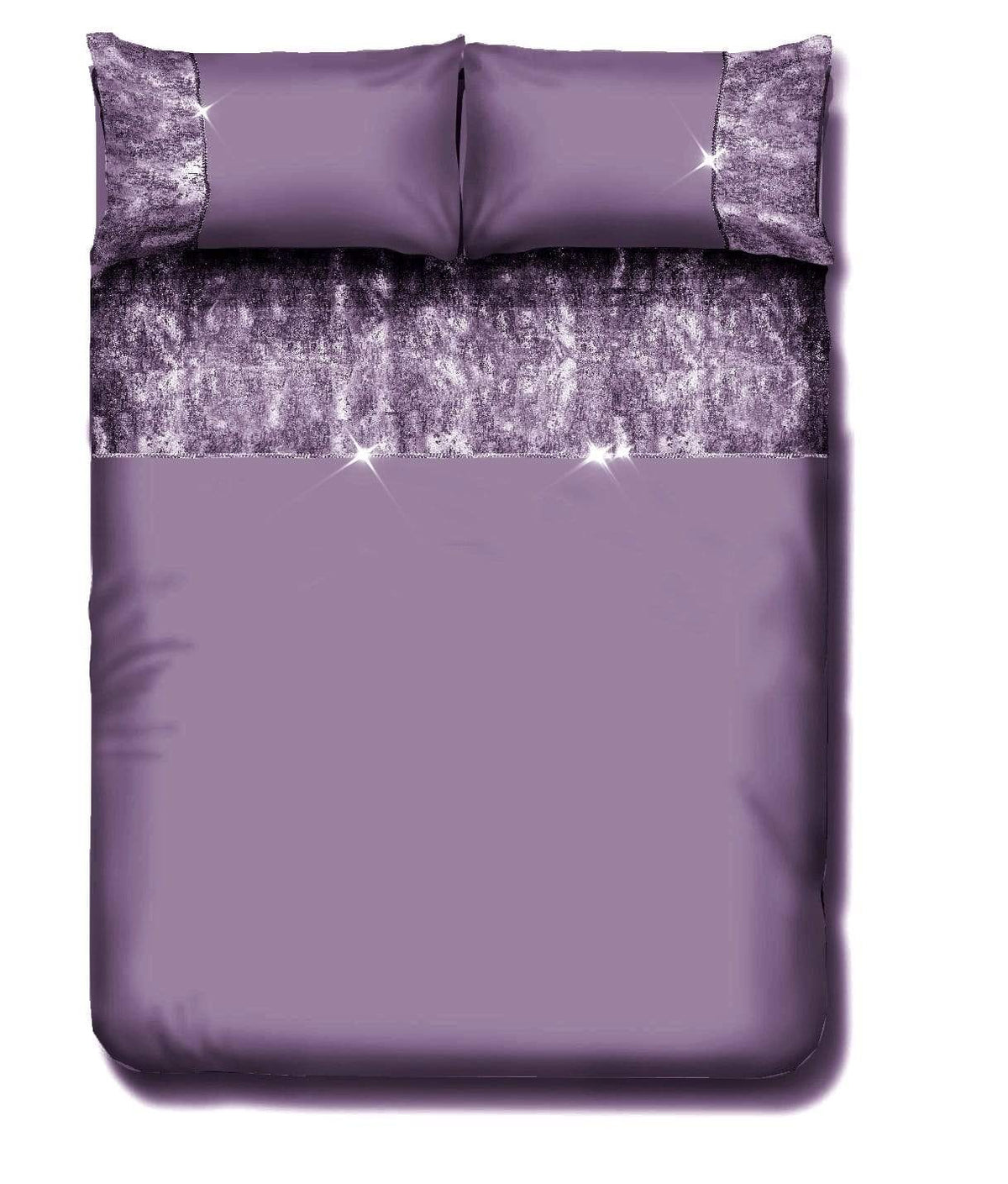 OLIVIA ROCCO Valentina Duvet Set With Crushed Velvet Trim And Diamante Detailing