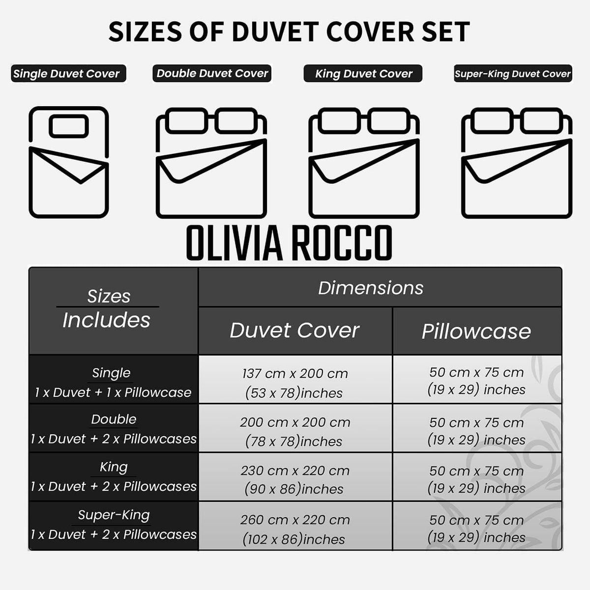 OLIVIA ROCCO Duvet Cover Set Miami Stripes Reversible Hypoallergenic Cotton Blend Grey Super Soft Hotel-Style Finish
