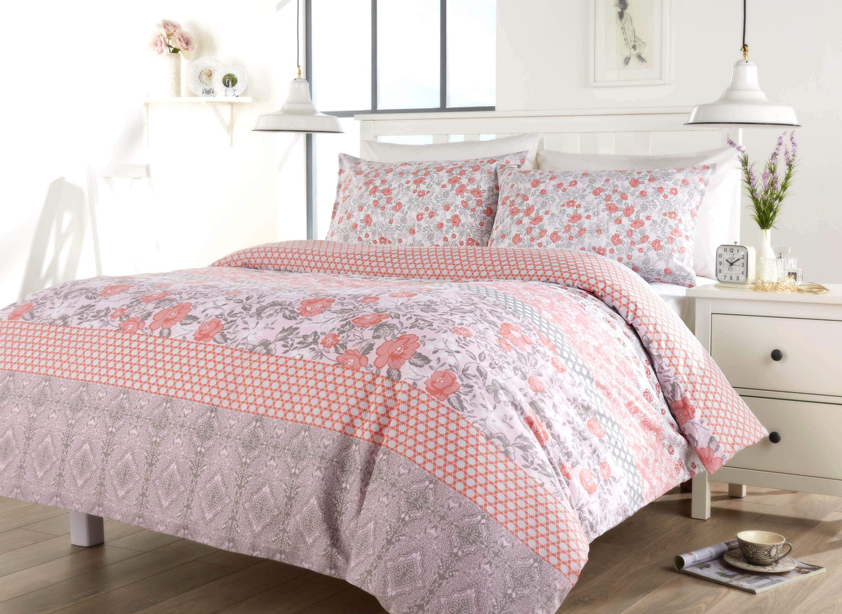 OLIVIA ROCCO Chelsea Floral Duvet Set Cotton-Rich Bedding In Single for Everyday Luxury Hotel-Style
