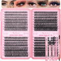 OLLAVO Lash Clusters Kit – 640 Pcs 9-16mm D Curl Wispy Extensions