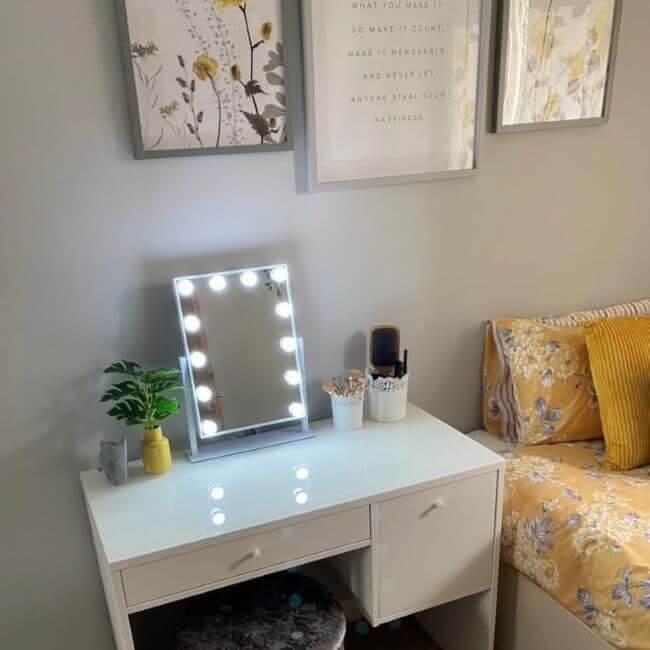 Olsen Hollywood Mirror White 47x37cm