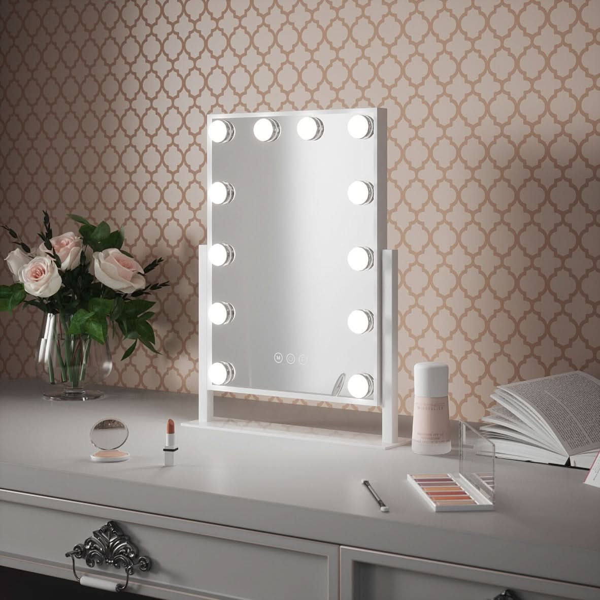 Olsen Hollywood Mirror White 47x37cm