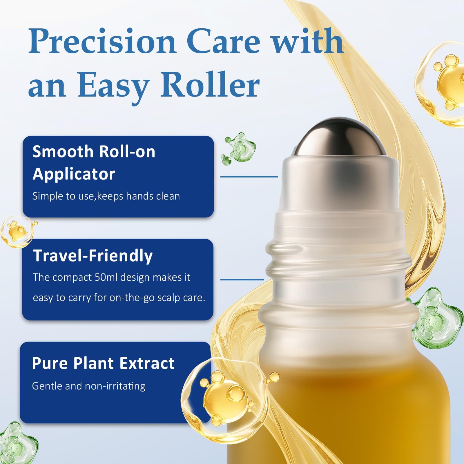 Olvaxin Rosemary Hair Serum Roll-On 50ml – No-Rinse, Fast-Absorbing, Fuller Hair