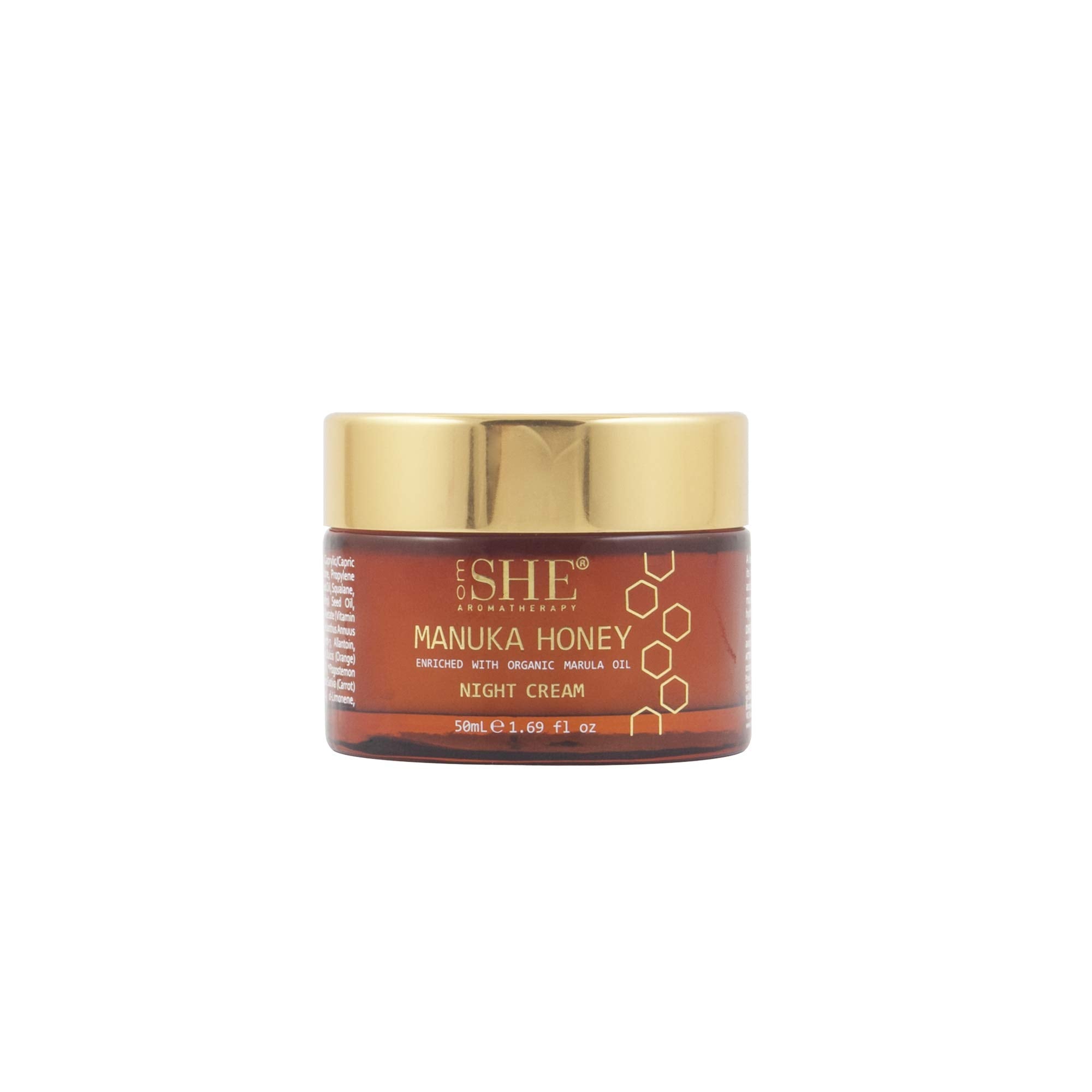 Om She Aromatherapy Manuka Honey Night Cream – Hydrating Night Moisturizer with Marula & Rosehip