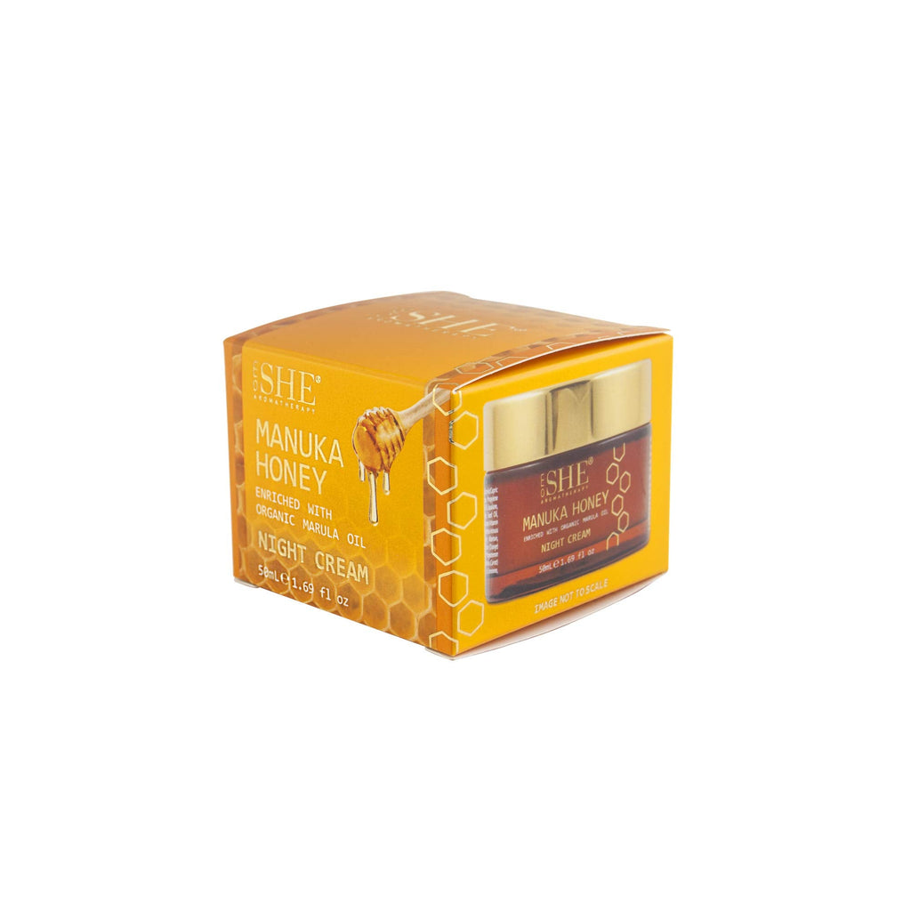 Om She Aromatherapy Manuka Honey Night Cream – Hydrating Night Moisturizer with Marula & Rosehip