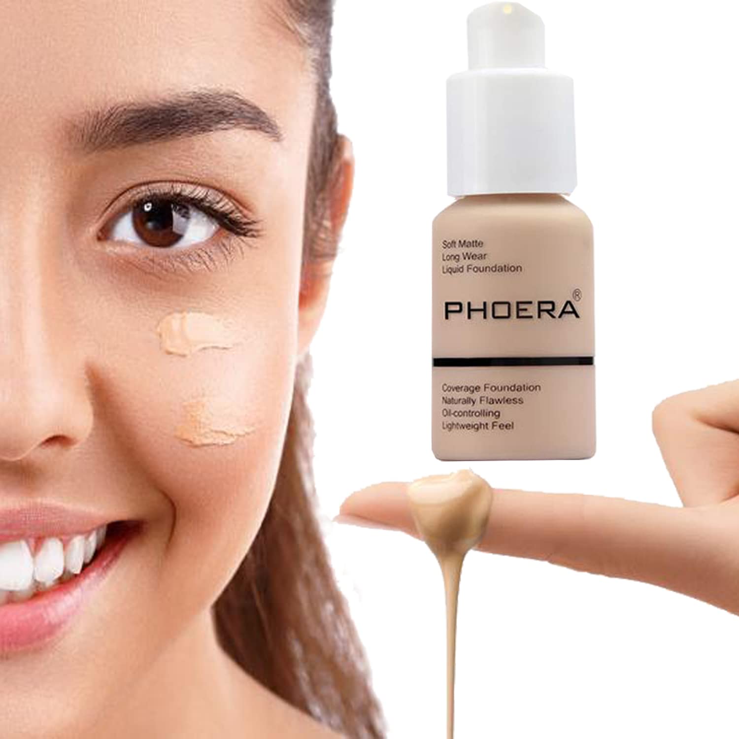 Omaky Phoera Foundation - Full Coverage Matte Foundation | Oil Control & Long-Lasting