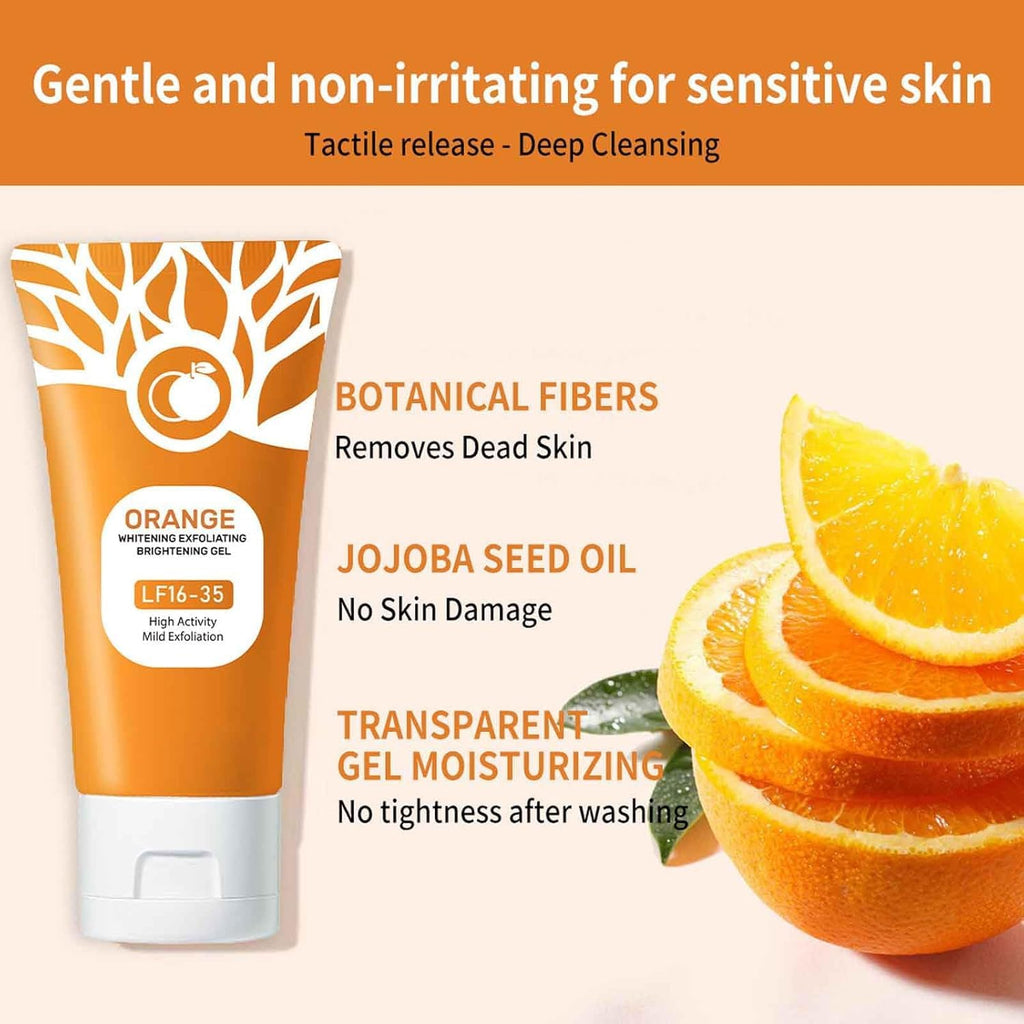 Omexry Orange Exfoliating Gel Scrub – Purifying Enzyme Face & Body Cleanser (3pc)