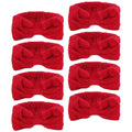 Ondder Spa Headband 8-Pack | Soft Coral Fleece Face-Washing Headbands with Bow