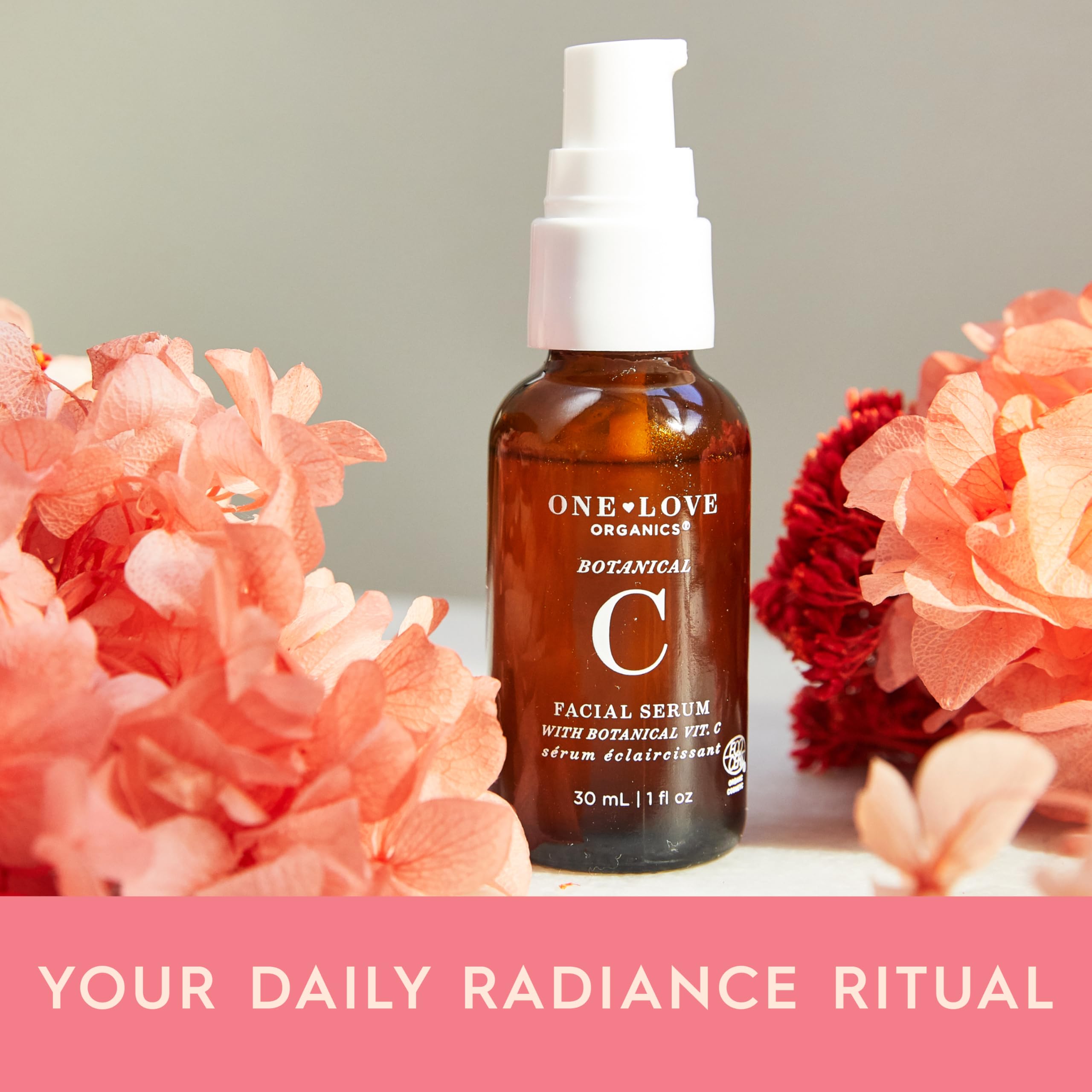 One Love Organics Botanical C Facial Serum – Vitamin C Oil, 1 oz | Organic & Cruelty-Free