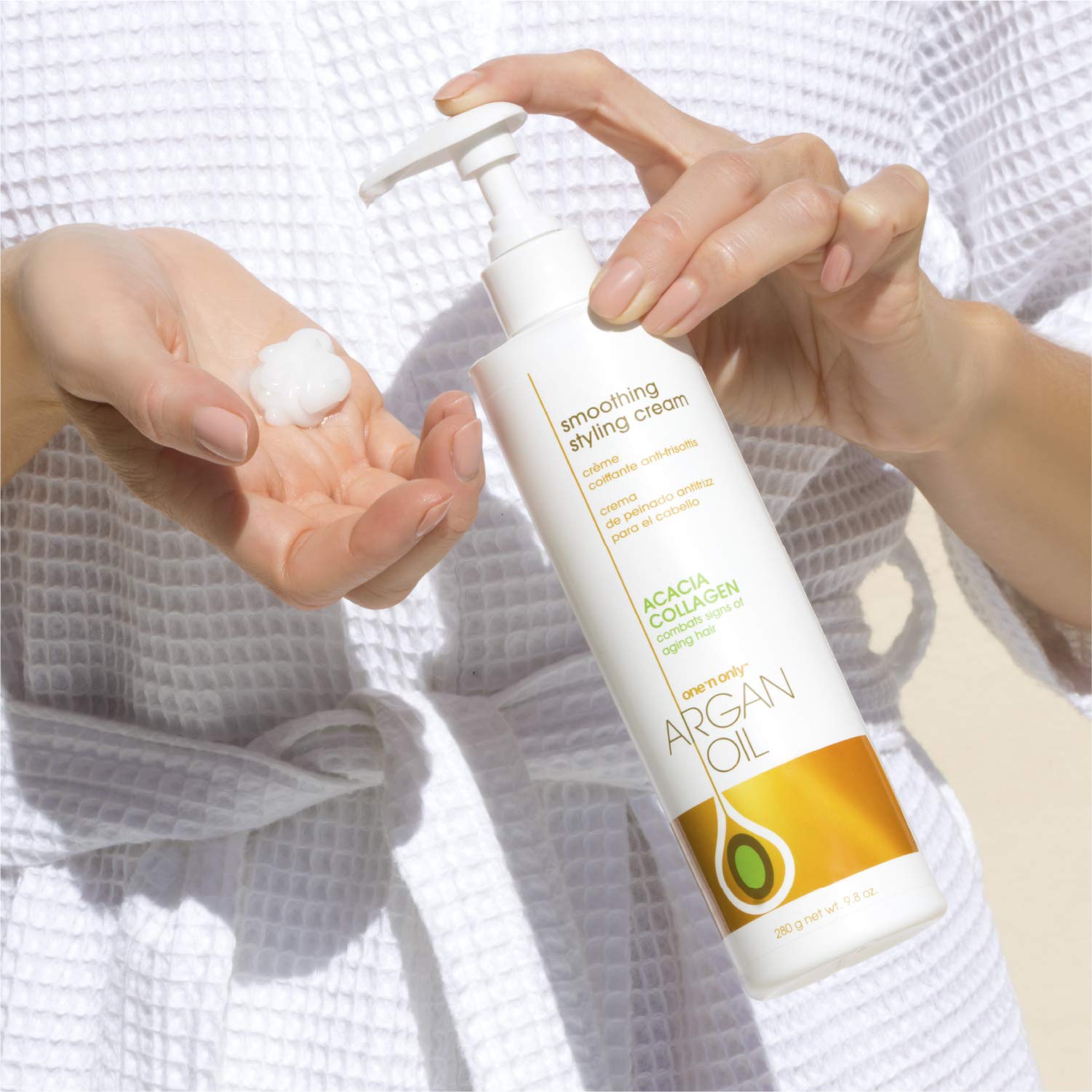 One 'n Only Argan Oil Smoothing Styling Cream – Color Protection, Frizz Control, Hydration, Shine & Definition (9.8 oz)