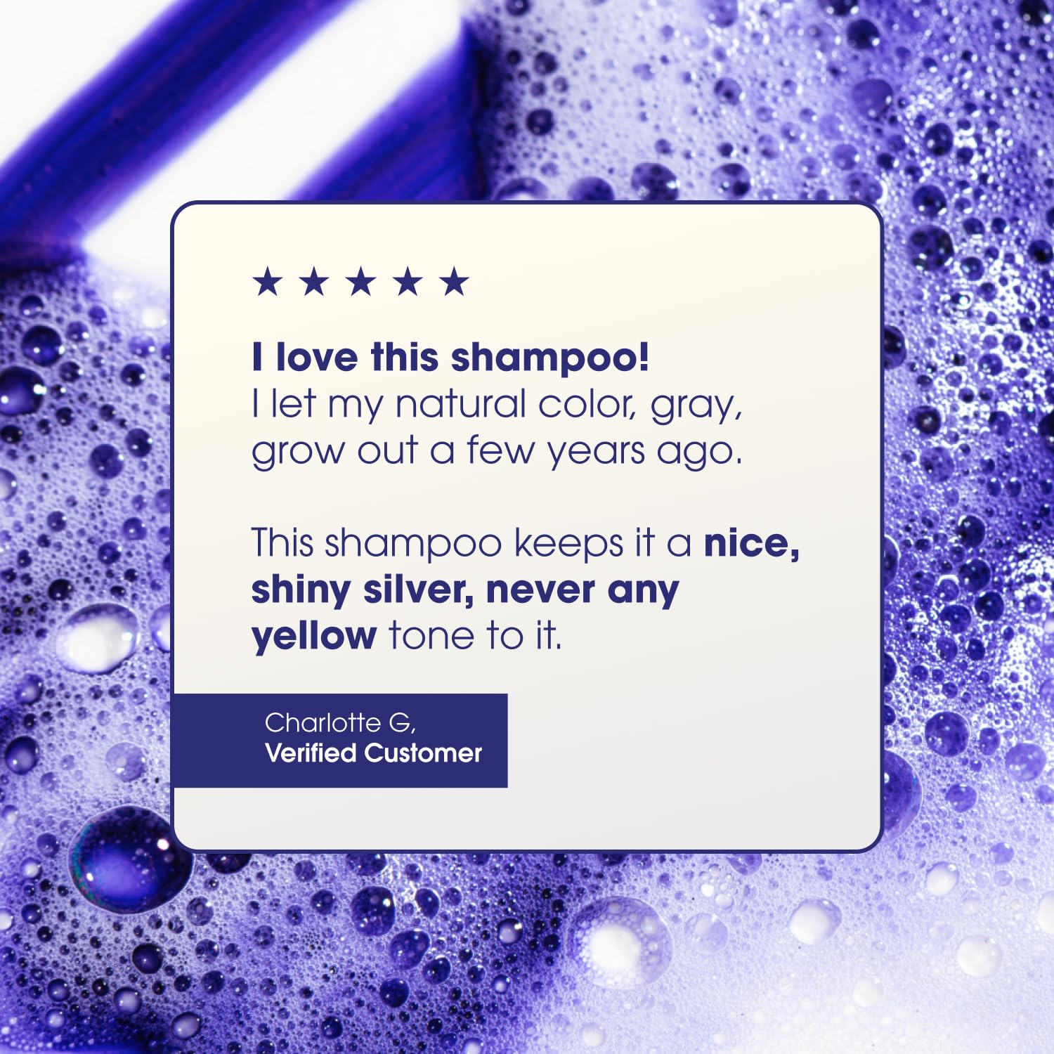 One 'N Only Shiny Silver Purple Shampoo with Argan Oil - Toner for Blonde, Gray, White & Highlighted Hair