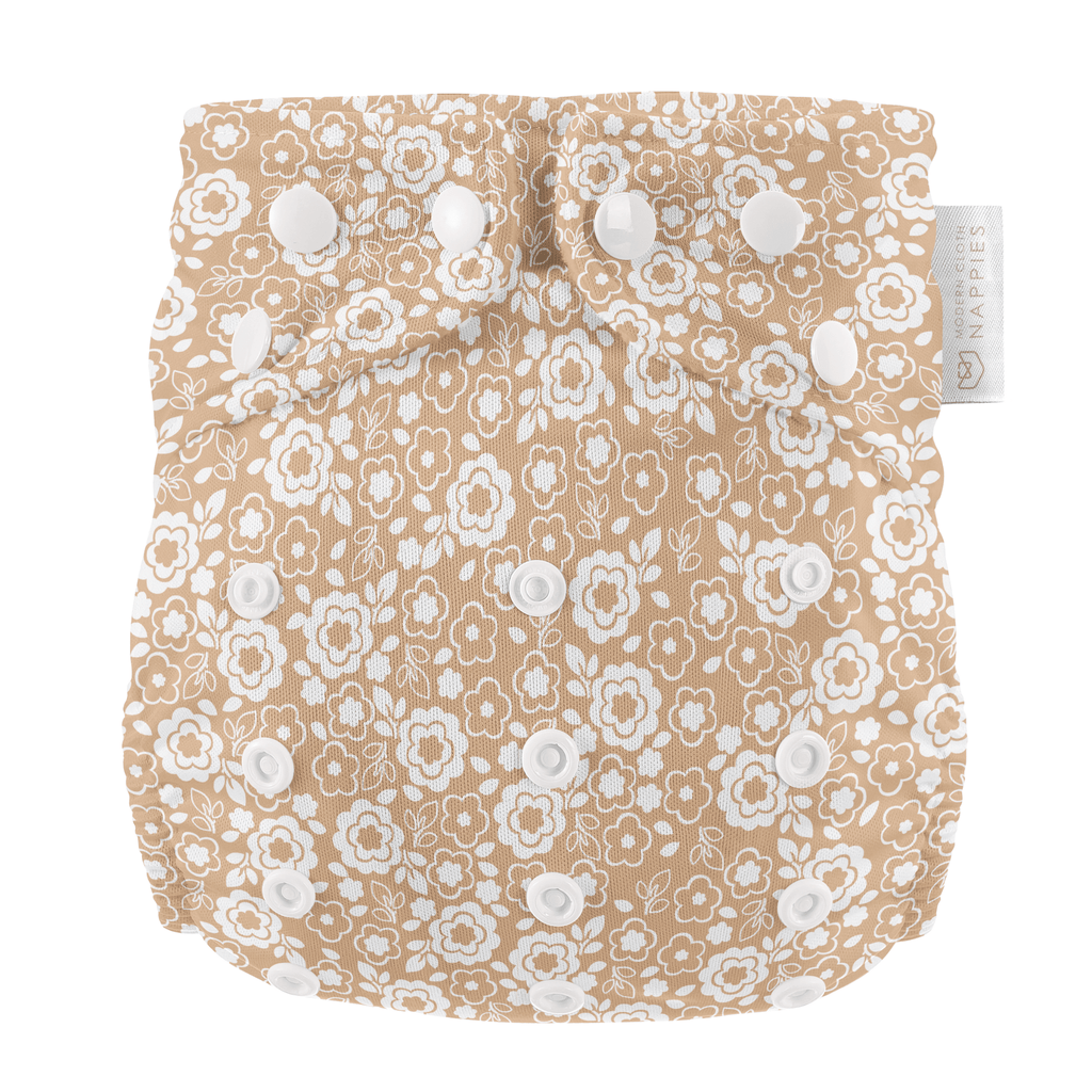 One Size All-In-One Reusable Cloth Nappy - Bloom